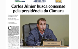 Vereador reeleito Carlos Júnior é destaque na mídia pelotense