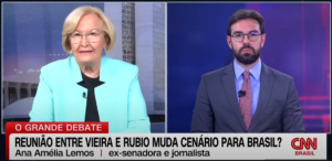 Ana Amélia Lemos participa do preograma "O Grande Debate" na CNN Brasil